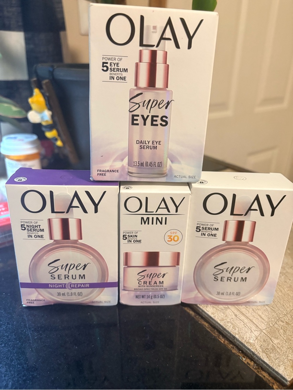 OLAY Super Eyes & Super Serum Set in Pink and Rose Gold Accents